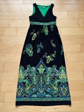 Sandra Darren Tank Sleeveless Maxi Dress, Sz 6, paisley, spring, summer, work